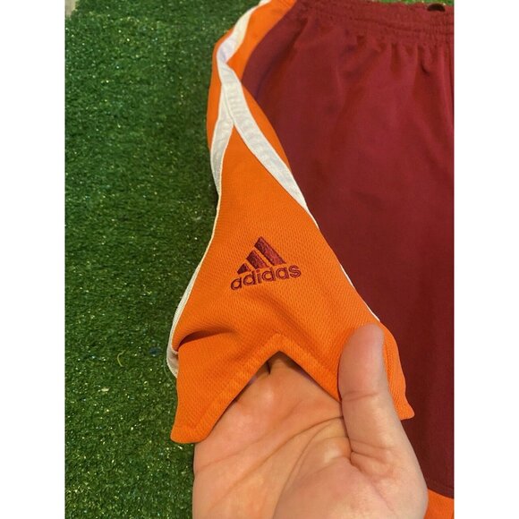 Virginia Tech Hokies shorts mens large red orange adidas basketball VT 24 - Picture 3 of 9